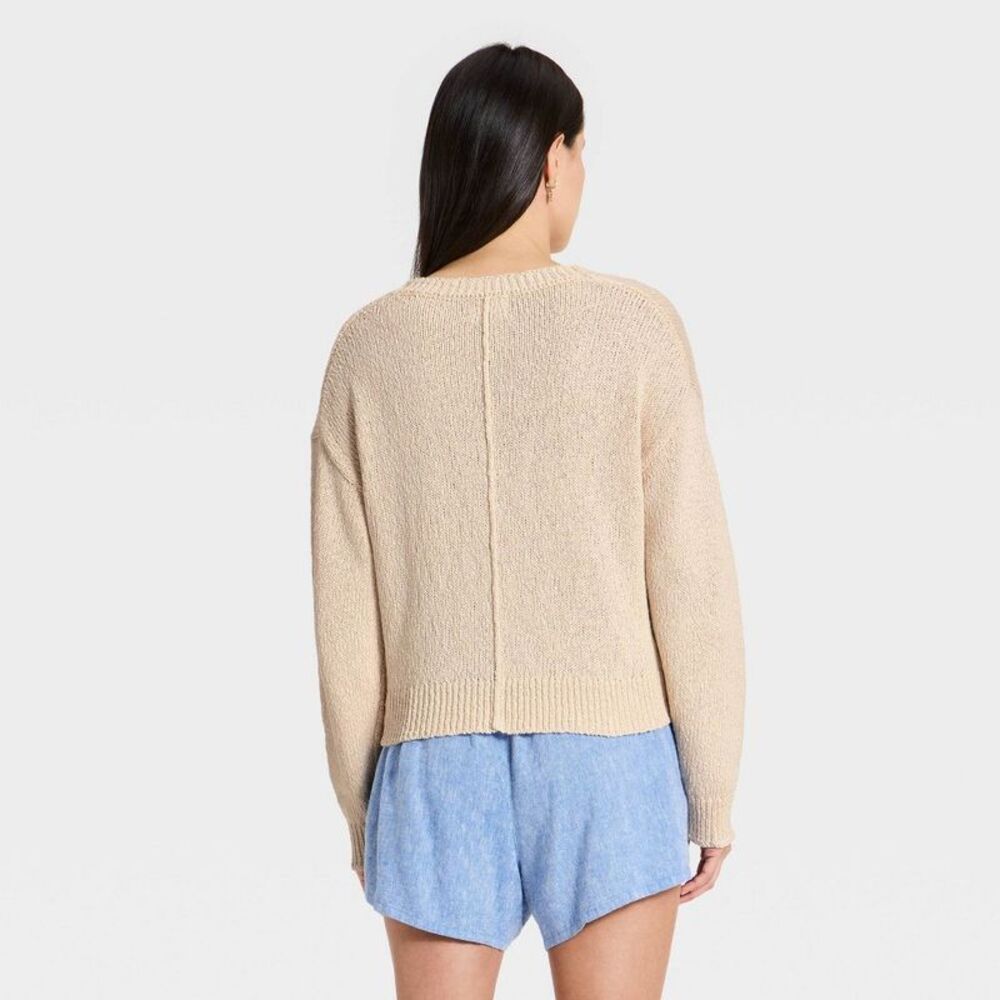 Universal Thread - Women's Crafted Scoop Neck Pullover Sweater - Univ Cream - Picture 2 of 3